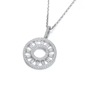 Sterling Silver Circle of Life CZ Necklace