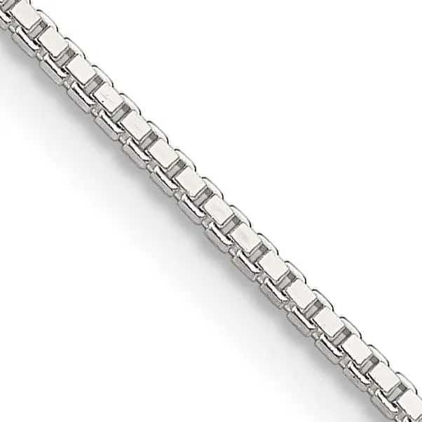 Sterling Silver Polish 1.25-mm Solid Box Chain