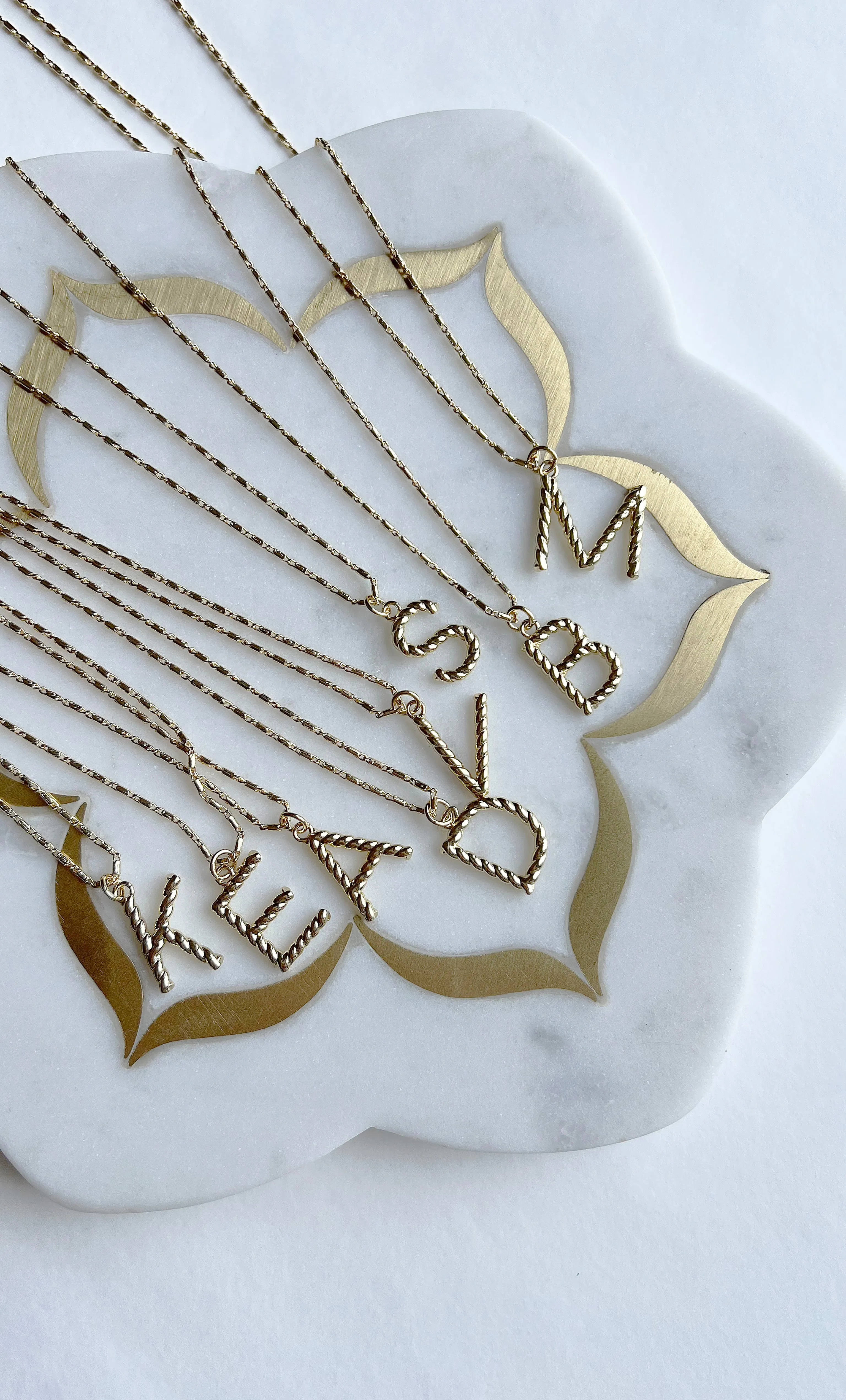 The Tunik Alphabet Rope Charm Necklace