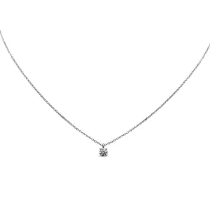 Tiffany Solitaire Diamond Pendant Necklace - Platinum