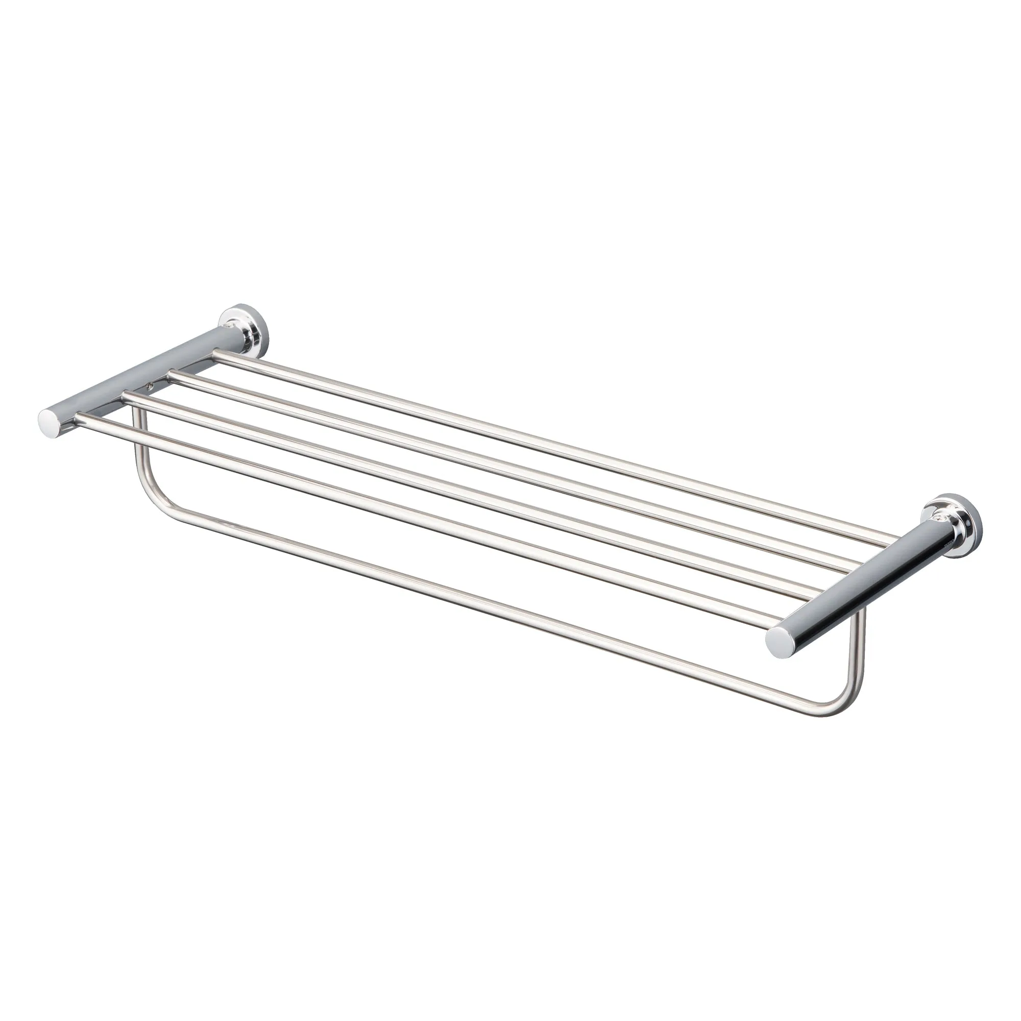 TOTO YTS406BU#CP Left Series Round Towel Shelf with Hanging Bar, Polished Chrome