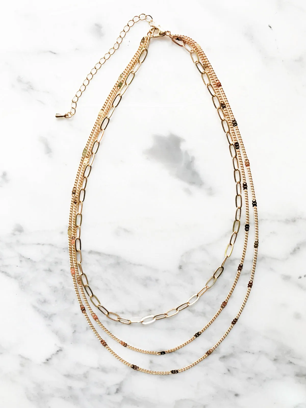 Triple Layer Chain Necklace