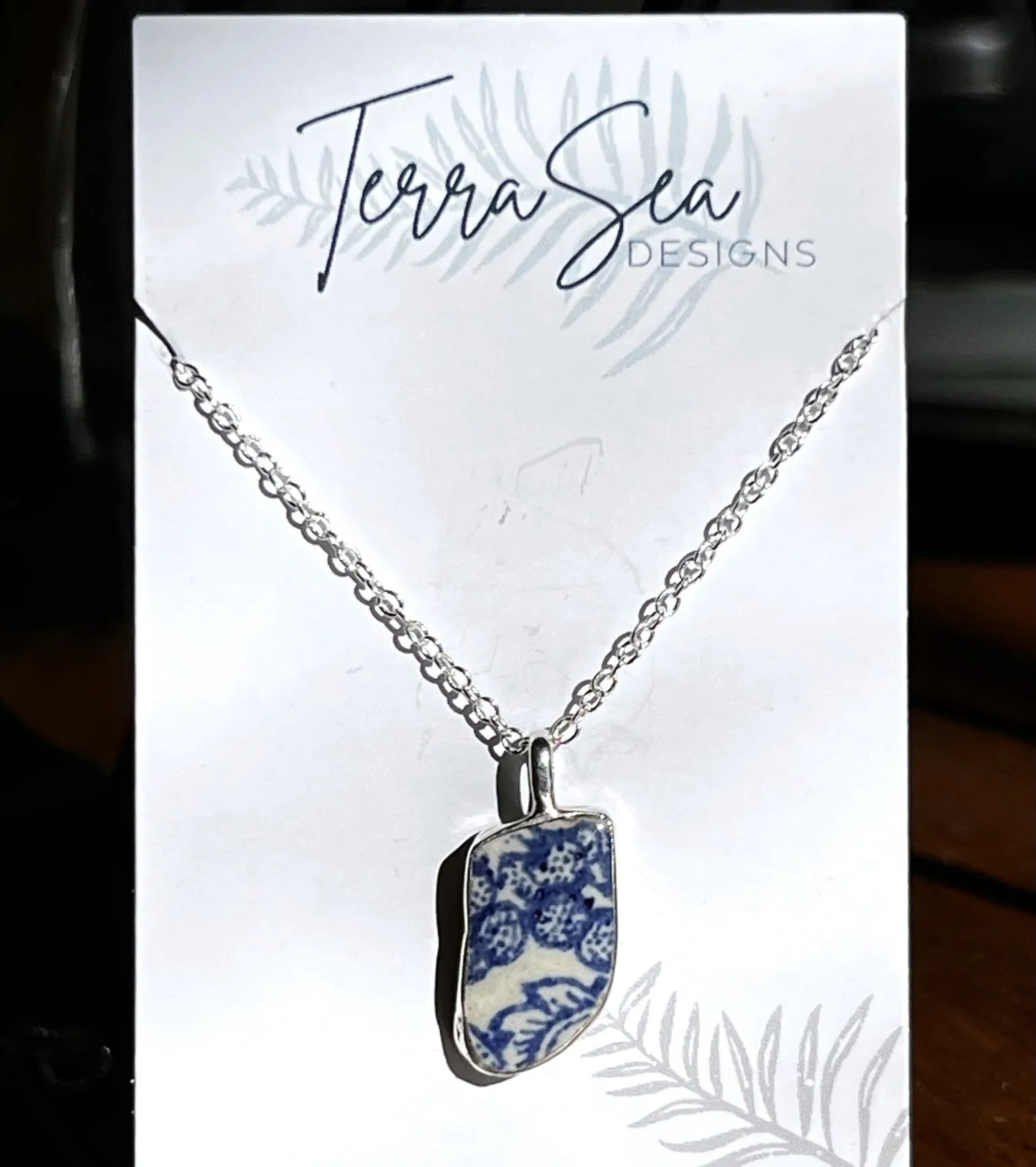 Upcycled Blue & White Porcelain Necklace