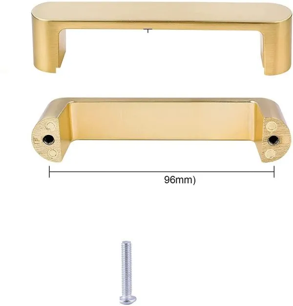 VILA 6092 Cabinet Handles Drawer Pulls Solid Zinc Alloy Brushed Brass Furniture Kitchen Cupboard Colar : (Brushed Gold-Brushed Black) 1 pec