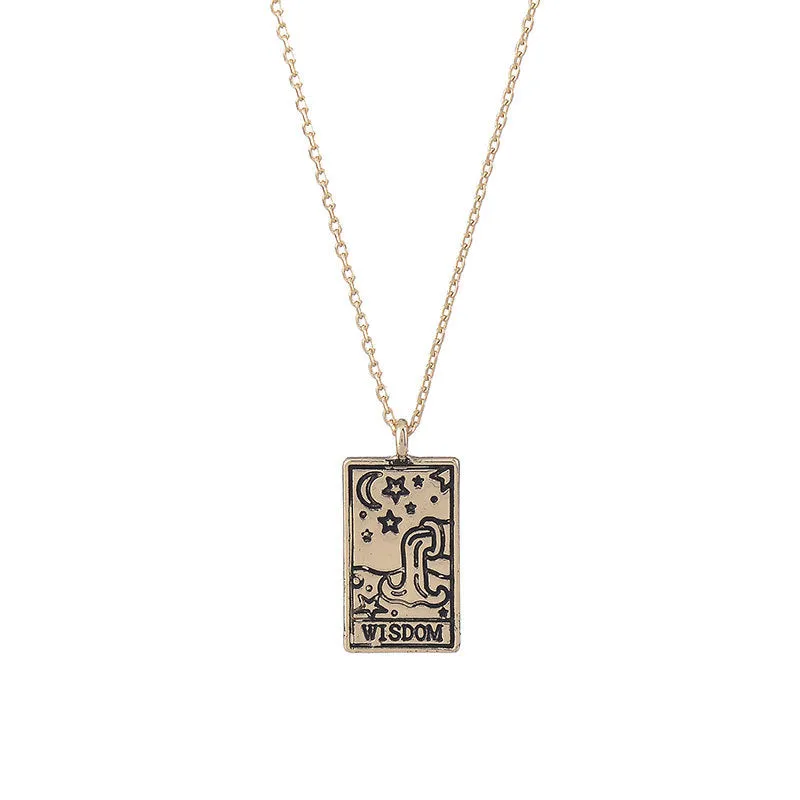 Vintage Look Tarot Card Necklace