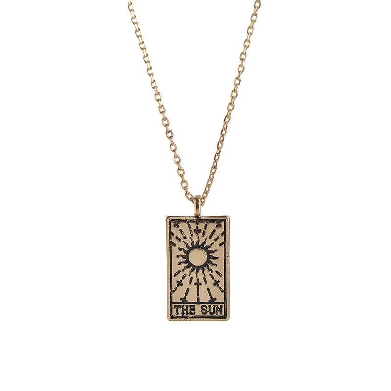 Vintage Look Tarot Card Necklace