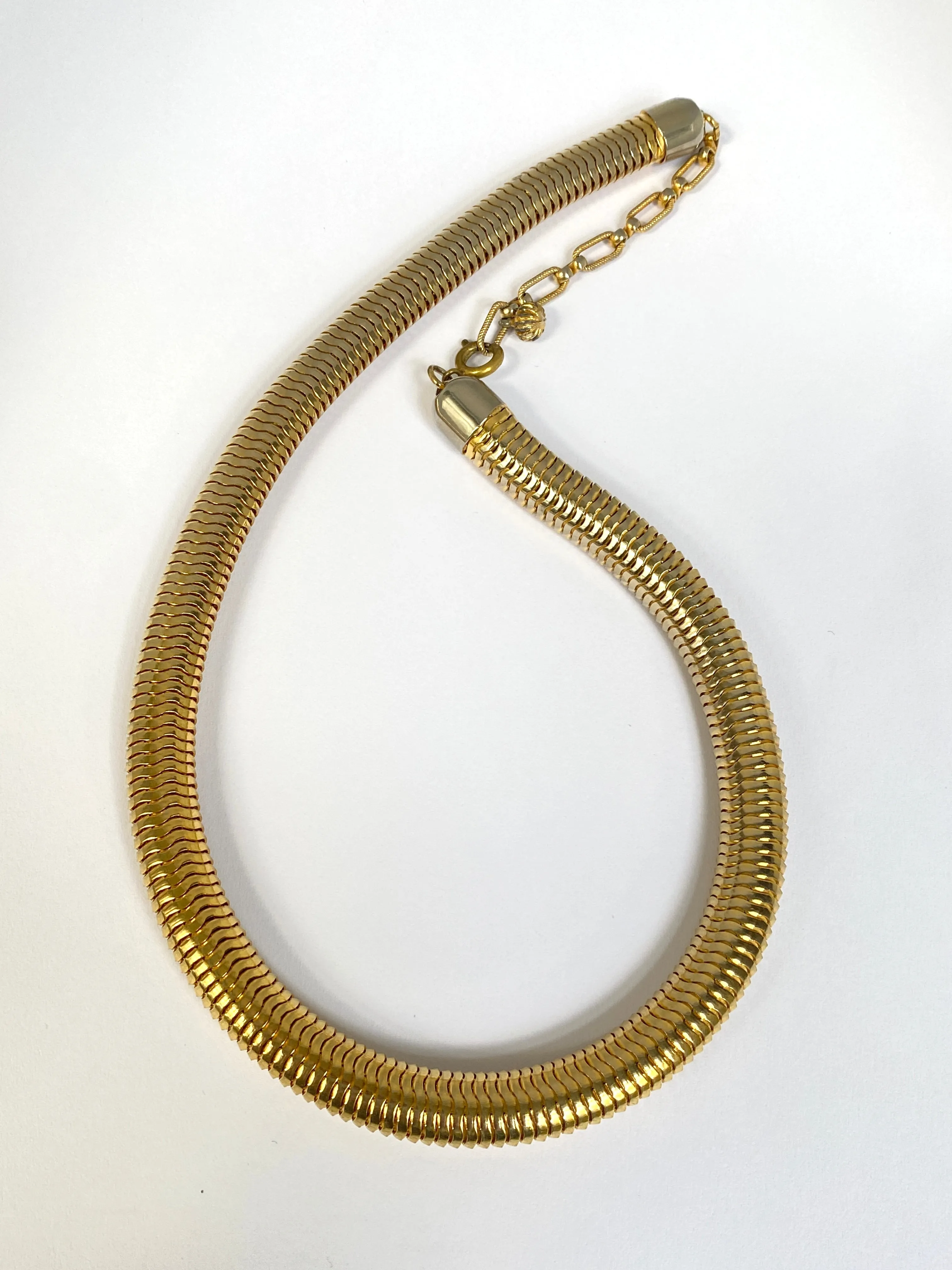 Vintage Ribbed Snake Chain