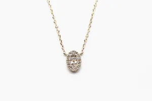 Yellow Gold Diamond Cluster Necklace