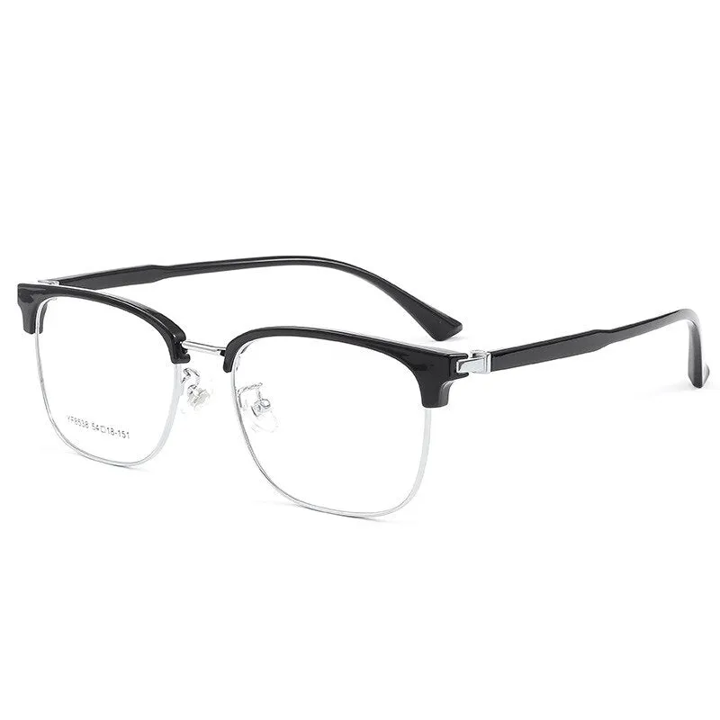 Yimaruili Men's Full Rim Square Acetate Alloy 8538YF